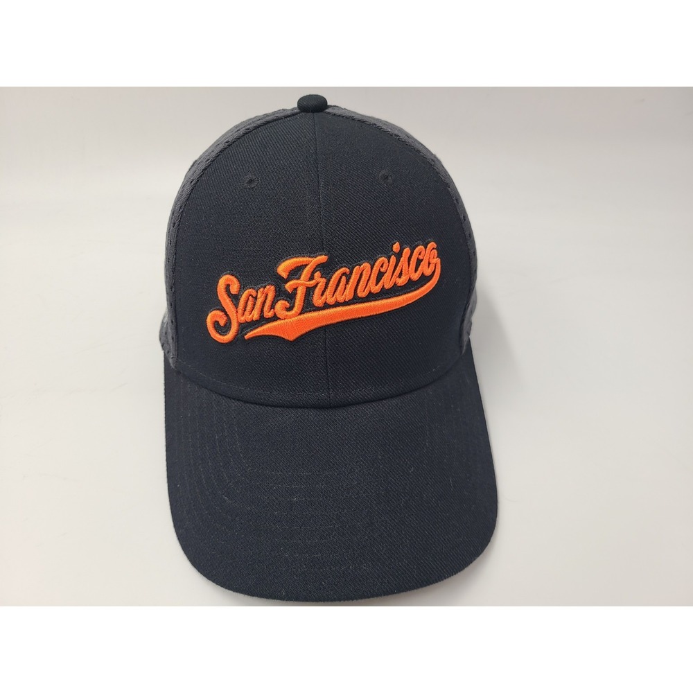 San Francisco Giants Nike Mesh Flex Fitted (Seems S-M) Hat Cap MLB Black Gray